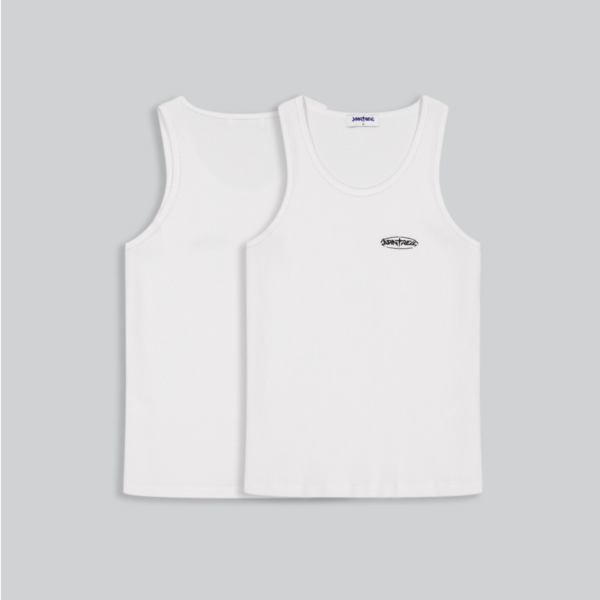 Waffle Tank Top White