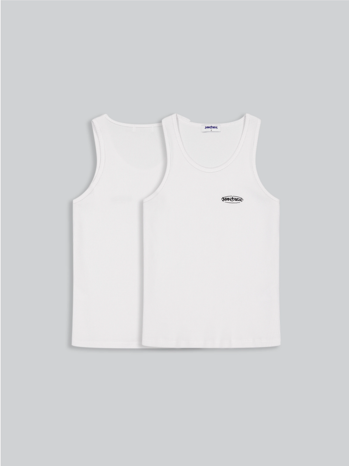 Waffle Tank Top White