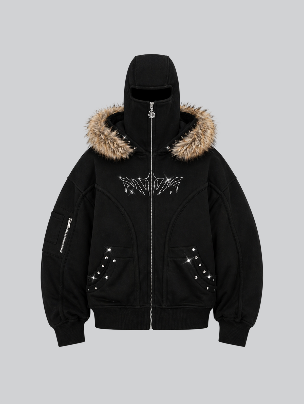 Fur Phantom Hoodie Black