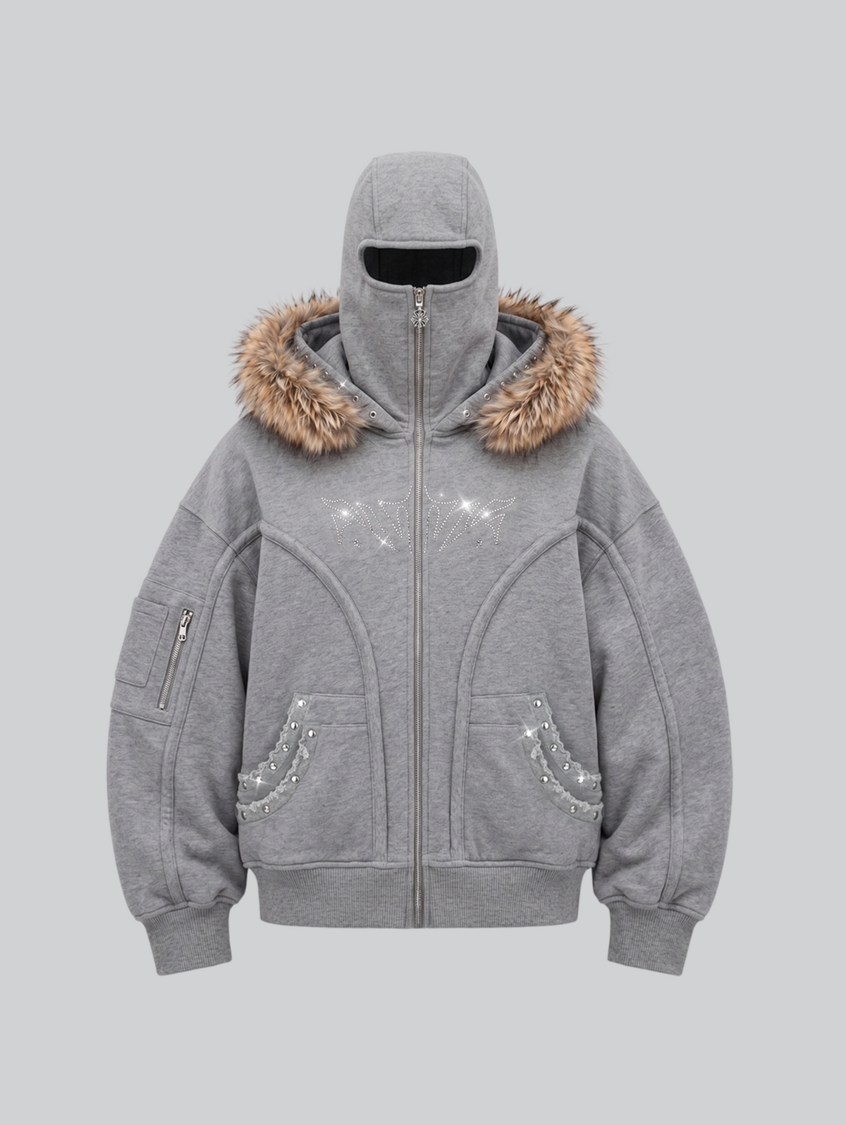 Fur Phantom Hoodie Gray